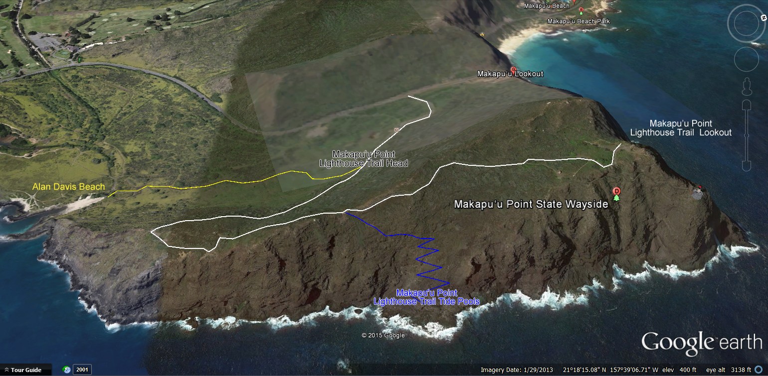 Makapuu lighthouse map